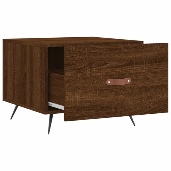 Soffbord brun ek 50x50x40 cm konstruerat trä