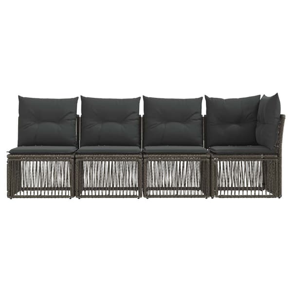 4-sits soffa med vänster arm 4 pcs 4-Antal sittplatser Grå