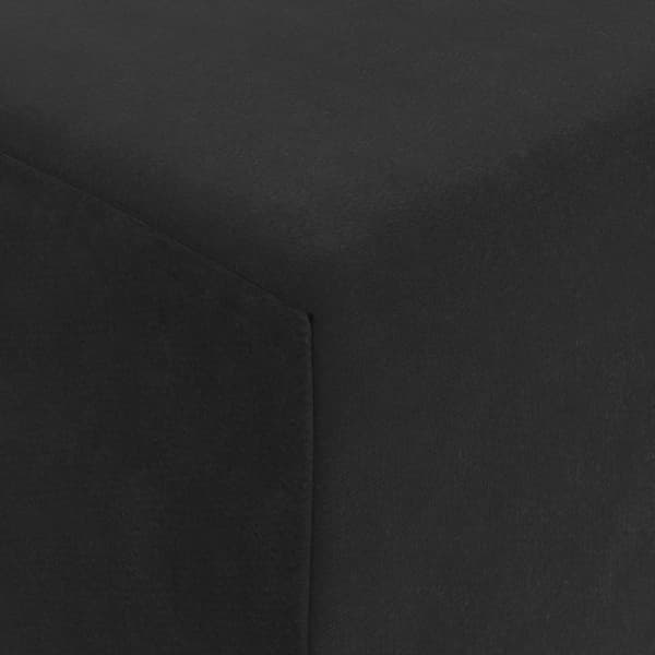 Fällbar Soffbed Svart 200 x 70 x 15 cm Sammet