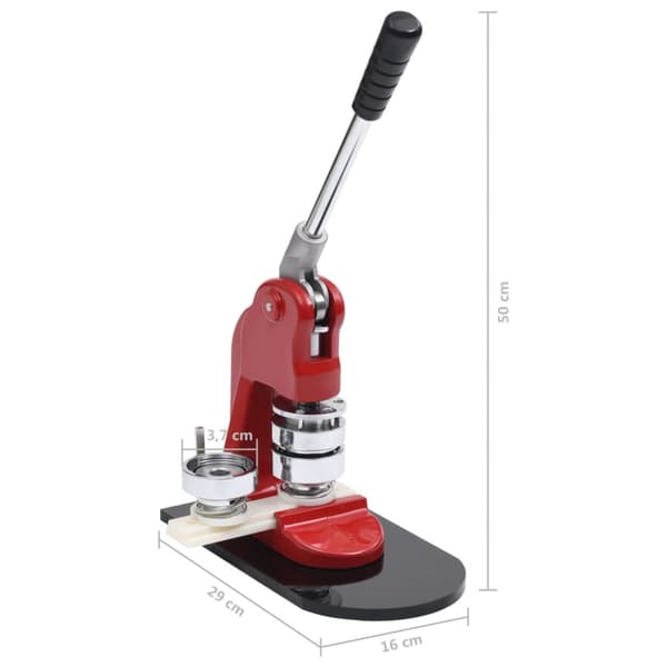 Knappmaskin med 500 st knappdelar 37 mm