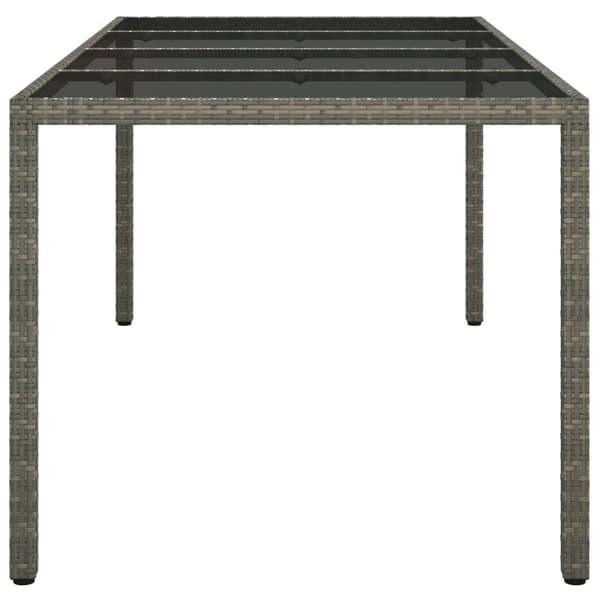 Trädgårdsbord Grå 190 x 90 x 75 cm konstrotting