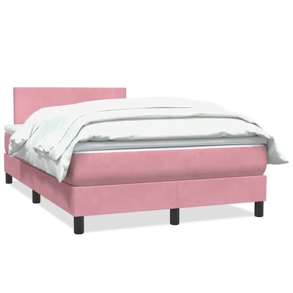 Ramsäng med madrass rosa 120x220 cm sammet