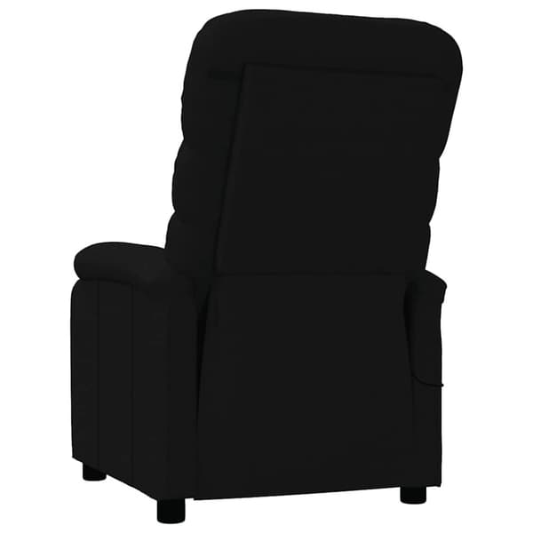 Massagefåtölj svart tyg