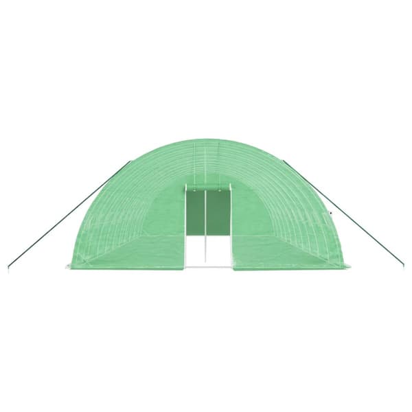 Växthus med stålram grön 60 m² 10x6x2,85 m