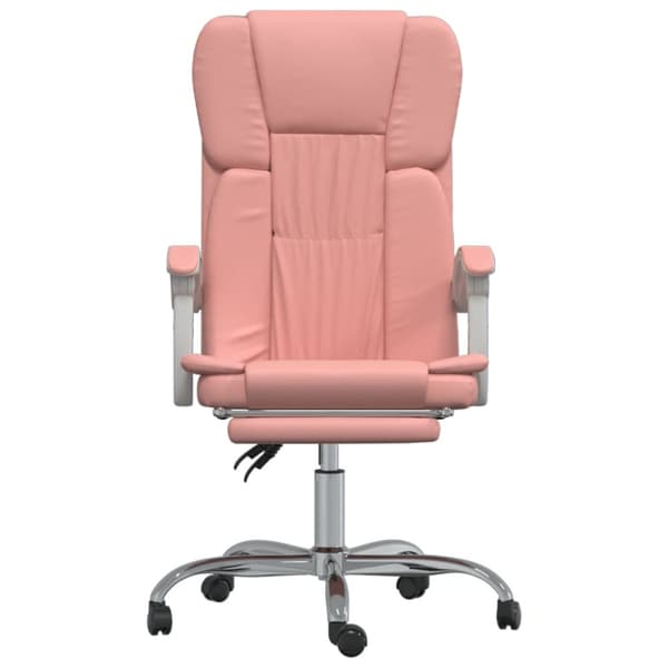 Kontorsstol rosa konstläder