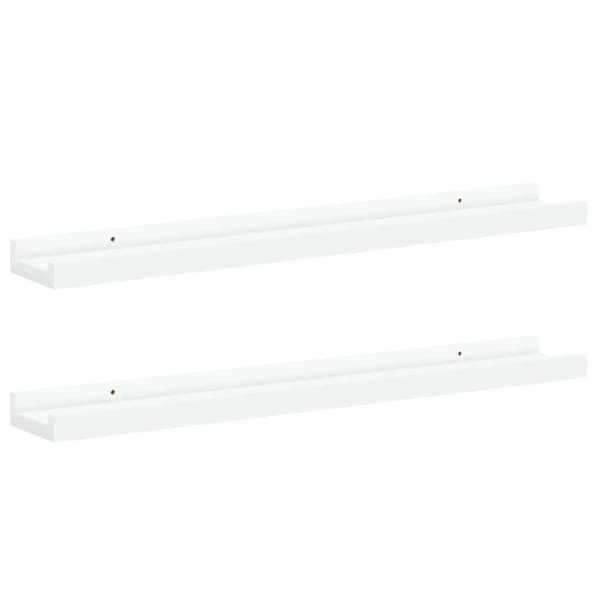 Tavellist 2 st vit 60x9x3 cm MDF