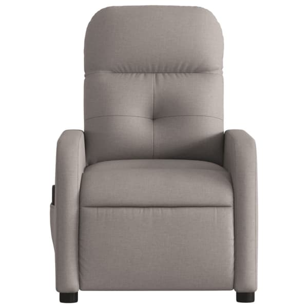 Massagefåtölj taupe tyg