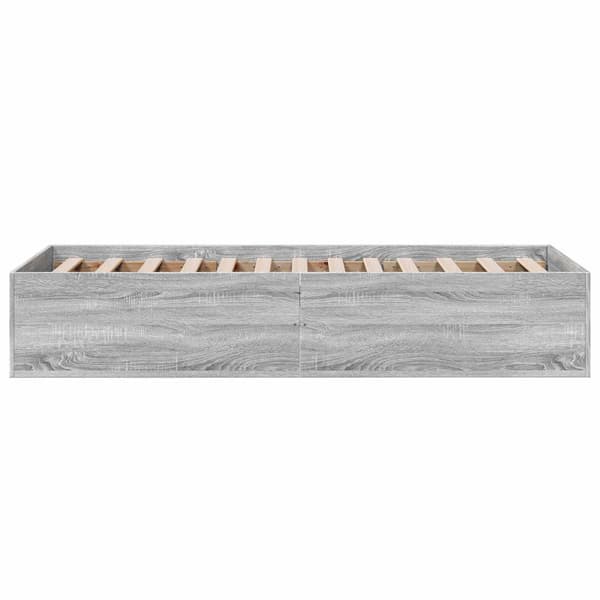 Golvsängsram Grå Sonoma 80 x 200 cm Konstruerat trä