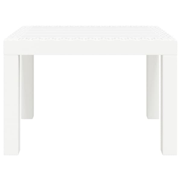 Trädgårdsbord vit 59x47x40 cm PP