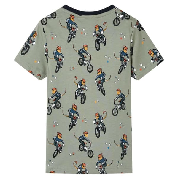 Barnpyjamas med korta ärmar ljus khaki 128