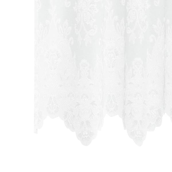 Spetsgardin med gardiner Vit 1200 x 140 cm Polyester