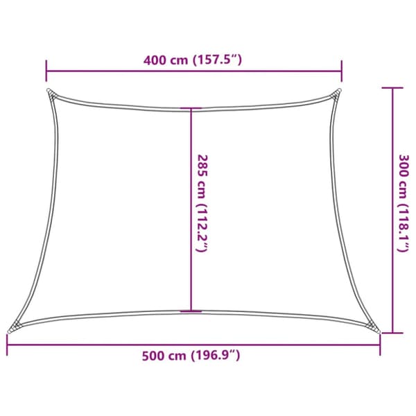 Solsegel 160 g/m² vit 4/5x3 m HDPE