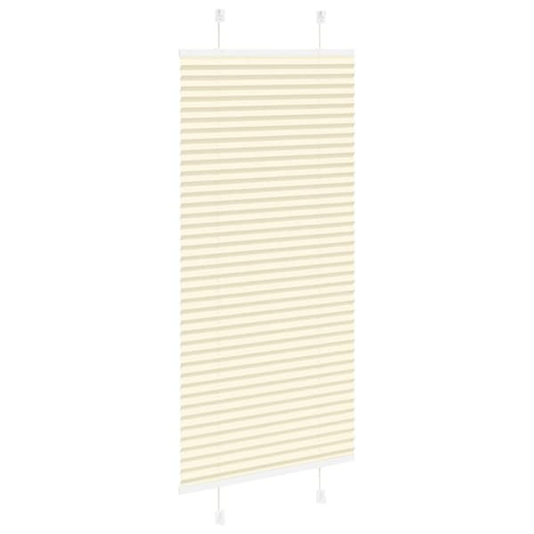 Plisserad persienn cremefärgad 60x150cm tyg bredd 59,4cm