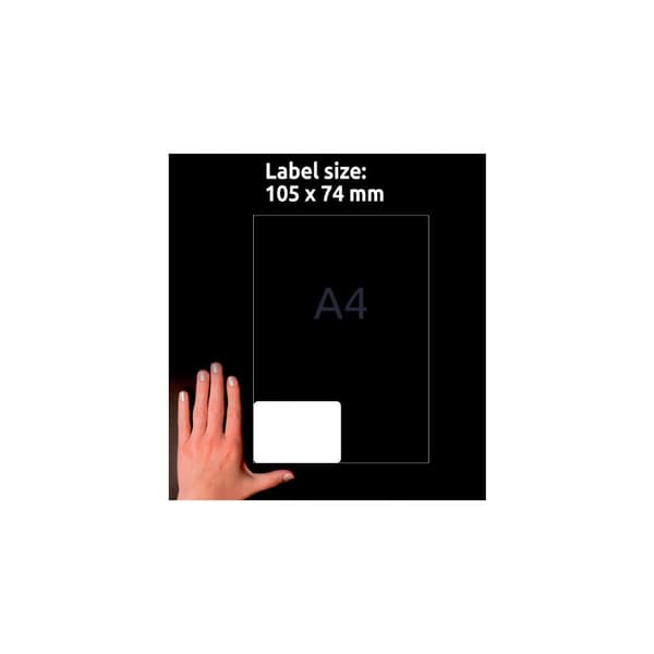 Etikett AVERY Laser 105x74mm 800/fp