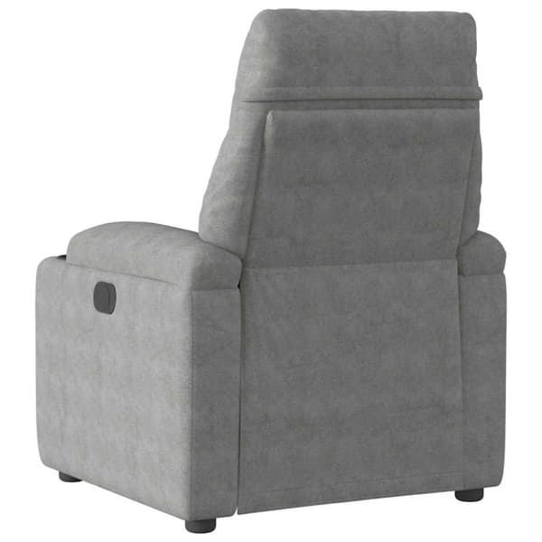 Reclinerfåtölj mörkgrå mikrofibertyg