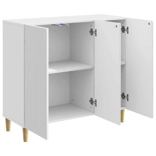 Sideboard Vit högglans 89 x 34,5 x 80 cm Konstruerat trä