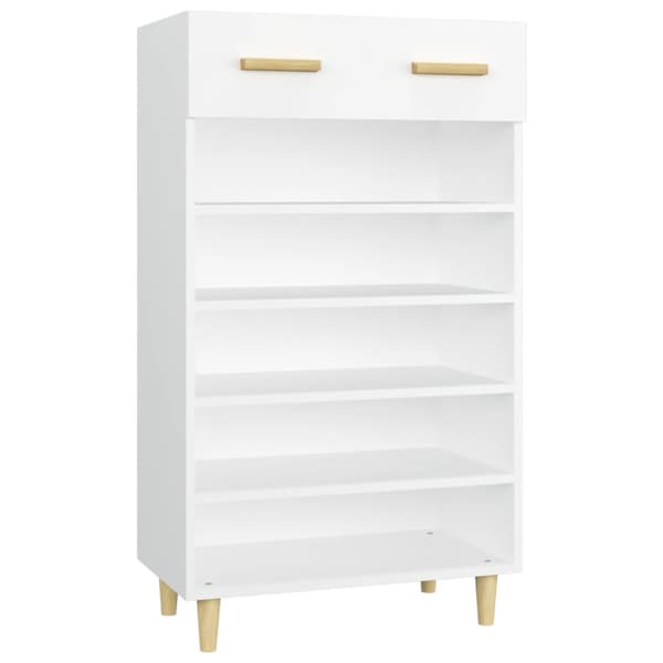 Skoskåp vit 60x35x105 cm konstruerat trä