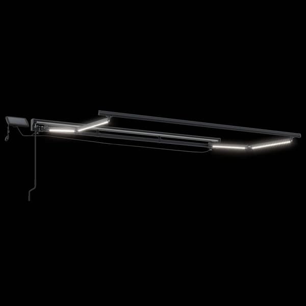 Manuell markisram med LED-lampor 3,5 x 2 m