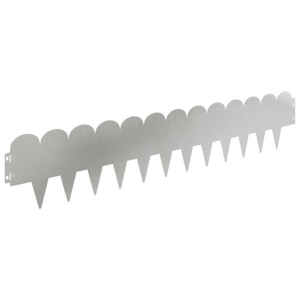 Kant för gräsmatta 10 pcs 103 x 20 cm Stål Silver
