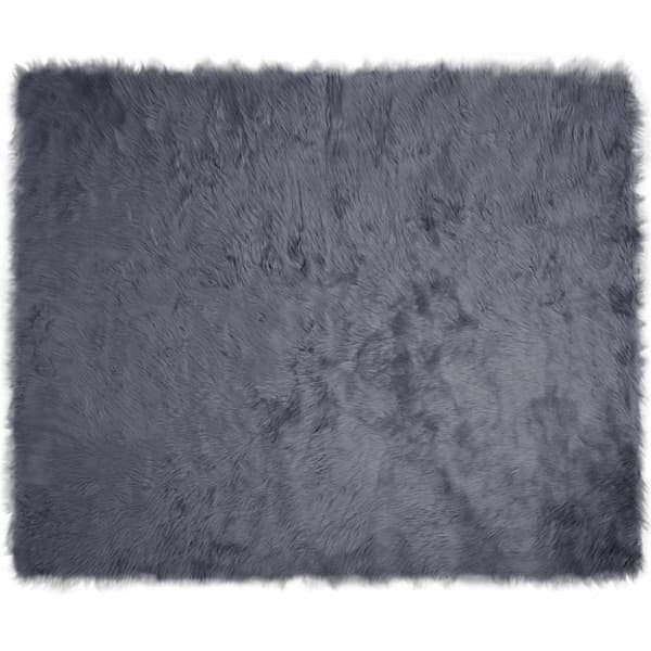 Fuskfäll matta TAFALLA Antracit 200 x 280 cm Polyester