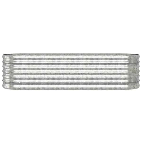 Odlingslåda galvaniserat stål 152x40x36 cm silver