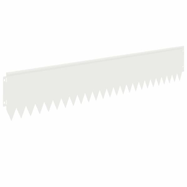 Kant för gräsmatta 10 pcs 103 x 20 cm Stål Vit