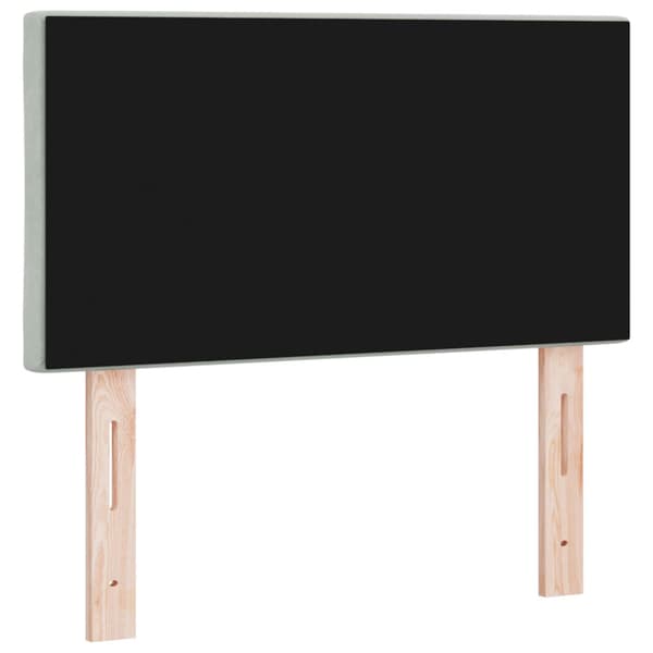 Huvudgavel Ljusgrå 80 cm Sammet