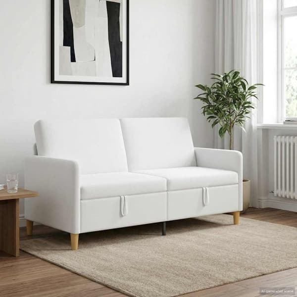 Soffa med förvaring Vit 172 x 78 x 87 cm Polyester