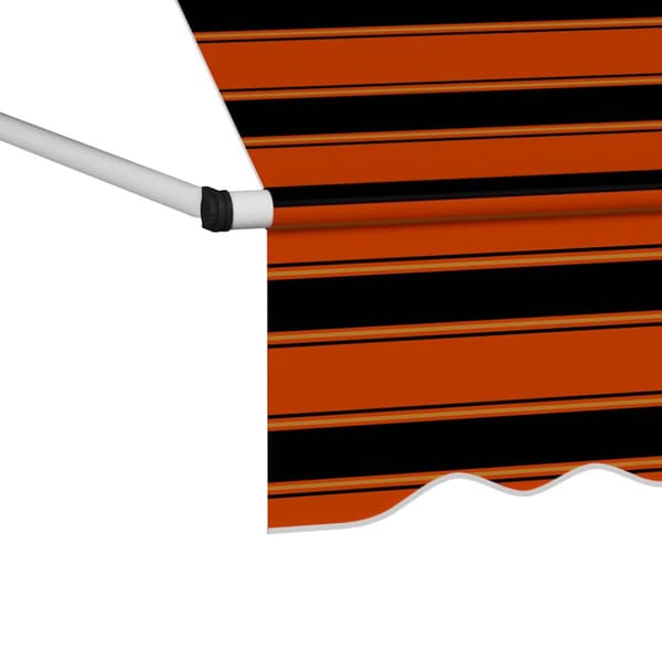 Markis manuellt infällbar 200 cm orange och brun