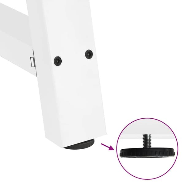 Soffbordsben A-formade 2 st vita 60x(30-31) cm stål