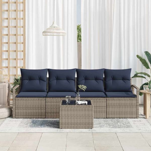 Soffset 5 pcs Grå och Blå konstrotting