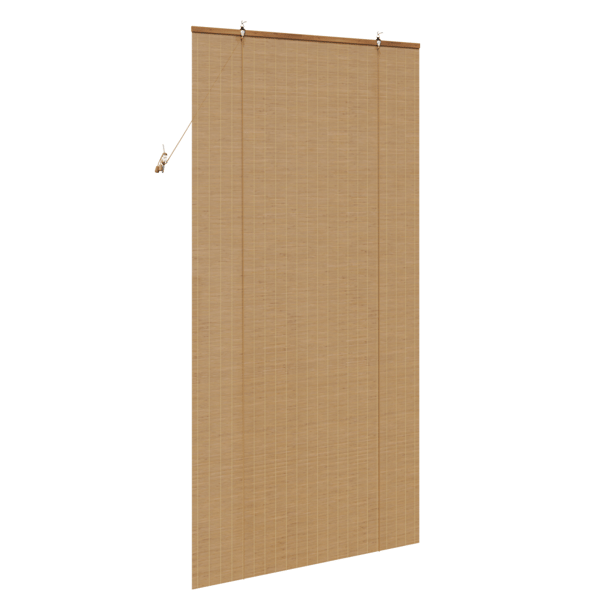 Rullgardin med gardiner Brun 110 x 220 cm Bambu