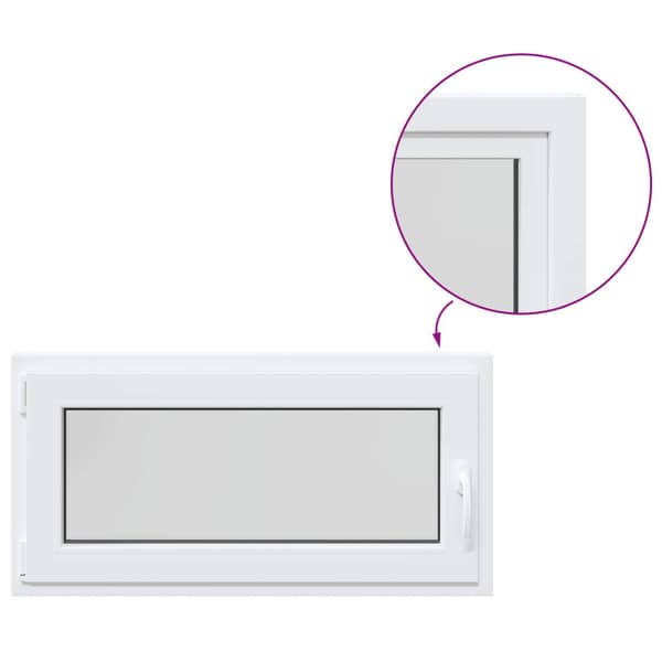 Källarfönster RISOR 50 x 55 cm PVC och glas
