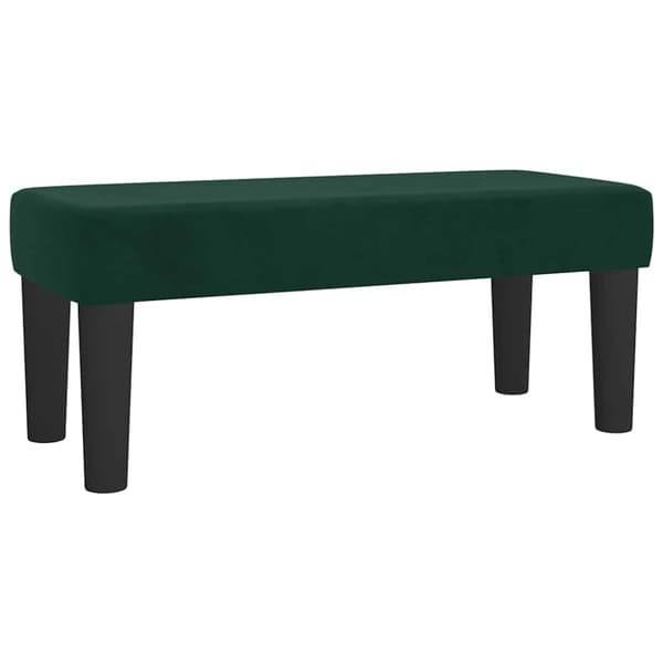 Ramsäng med madrass mörkgrön 90x200 cm sammet