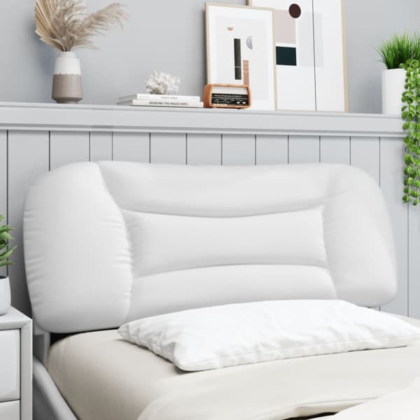 Headboard Cushion "Hvar" White 100 cm Faux Leather