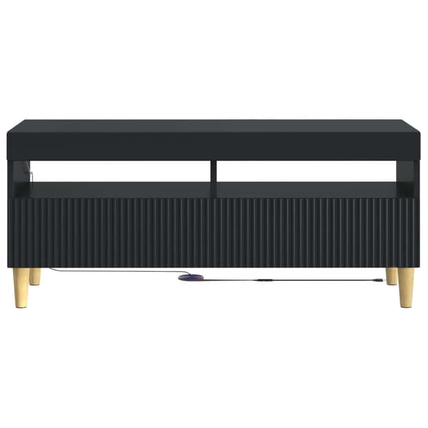 LED TV-skåp Svart Konstruerat trä