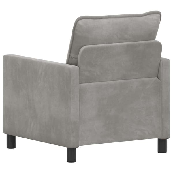 Soffa Ljusgrå 76 x 81 x 87,5 cm Sammet
