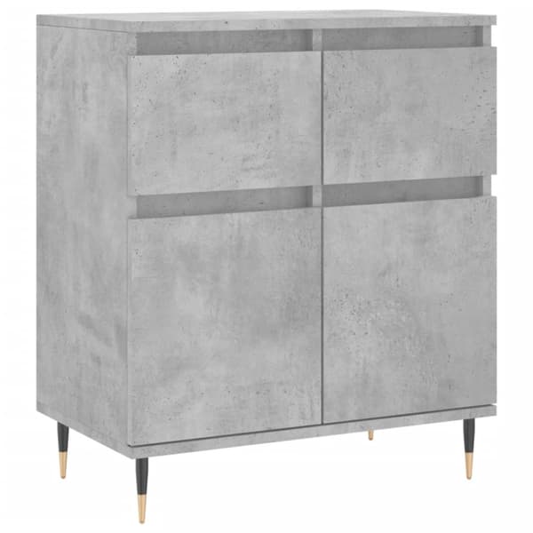 Byrå betonggrå 60x35x70 cm konstruerat trä