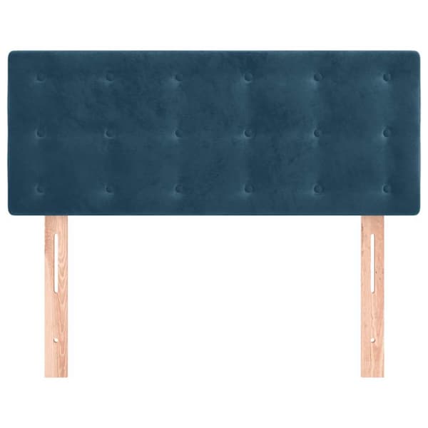 Sänggavel mörkblå 80x5x78/88 cm sammet