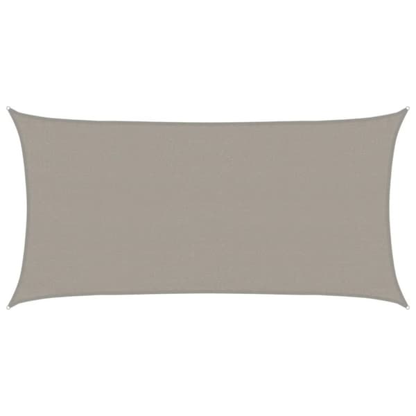 Solsegel 160 g/m² rektangulär ljusgrå 3x6 m HDPE