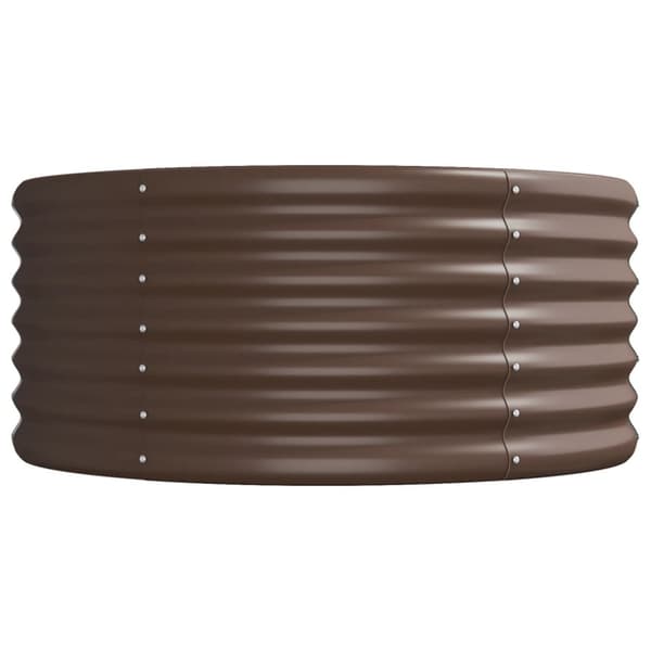 Odlingslåda galvaniserat stål 512x80x36 cm brun