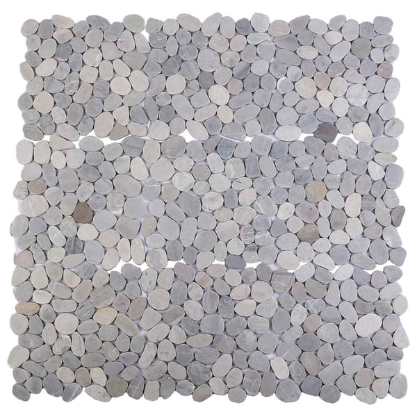 Pebble Tiles Grå 30 x 30 cm Flodsten
