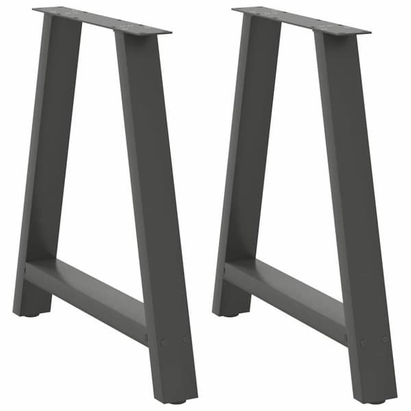 Matbordsben A-formade 2 st antracit 80x(72-73) cm stål