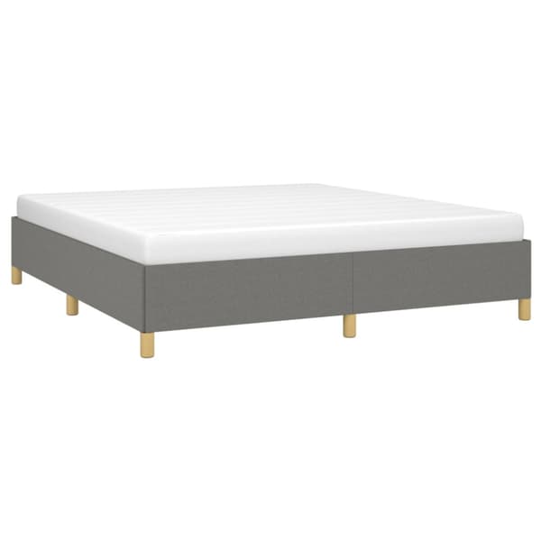 Boxspring-sängram mörkgrå 180x200 cm tyg
