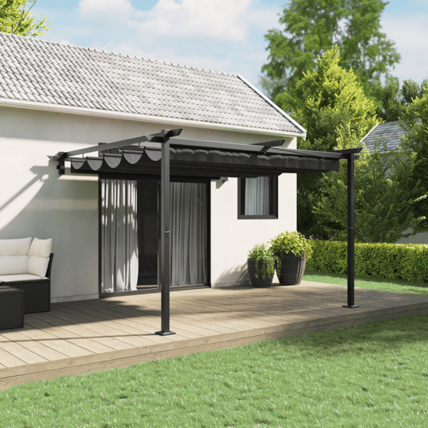 Paviljong Antracit 300 x 300 x 200 cm Polyester