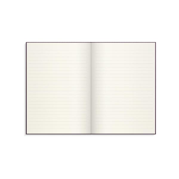 Ant.bok BURDE A5 textil linjerad lila