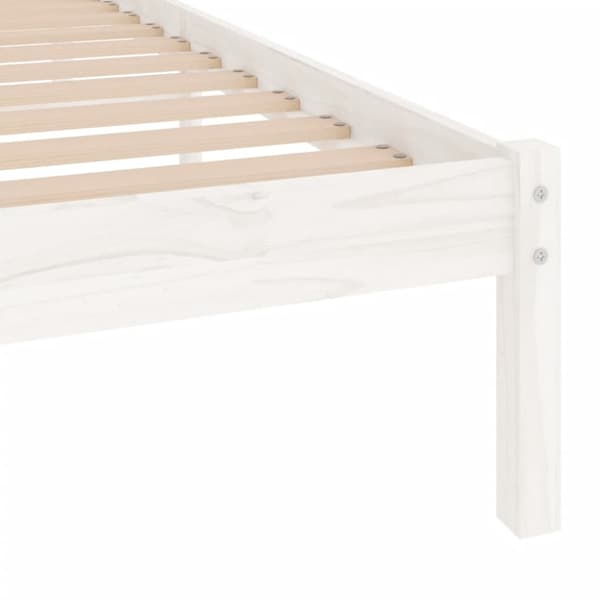Sängram vit massiv furu 100x200 cm