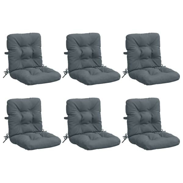 6-delade Höga Ryggstolsdynor VIANEN 6 st 100% Polyester Blå