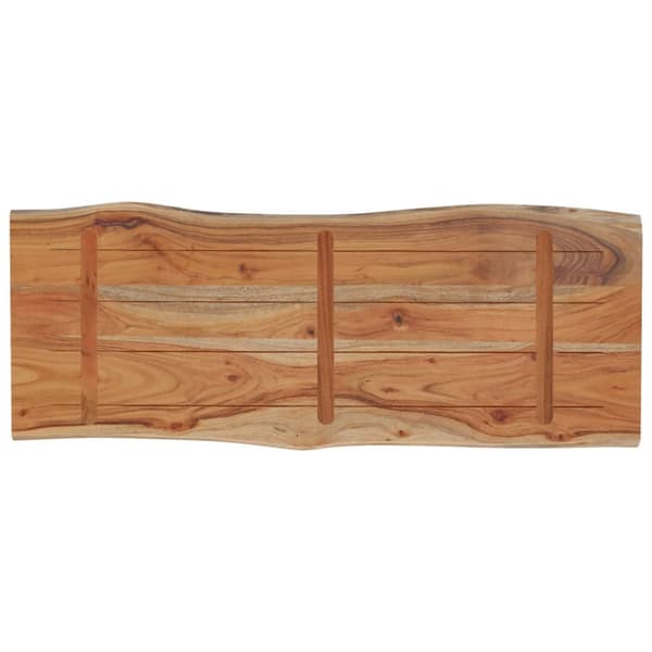Bordsskiva 100x40x2,5 cm rektangulär massiv akacia rustik kant