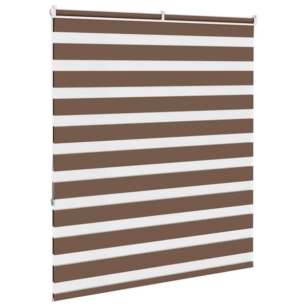 Rullgardin zebra brun 135x150 cm tyg bredd 130,9 cm polyester